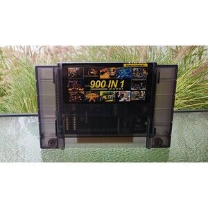 SNES 900 in 1 Super Nintendo Multi Cart transparent black 16Bit Select your game